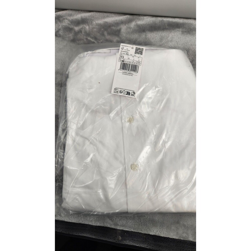 Mango Women's XS White Regular Cotton Lyocell Blend Shirt NWT - Picture 5 of 6